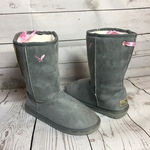 Gray Women's Warm Winter Short Boots